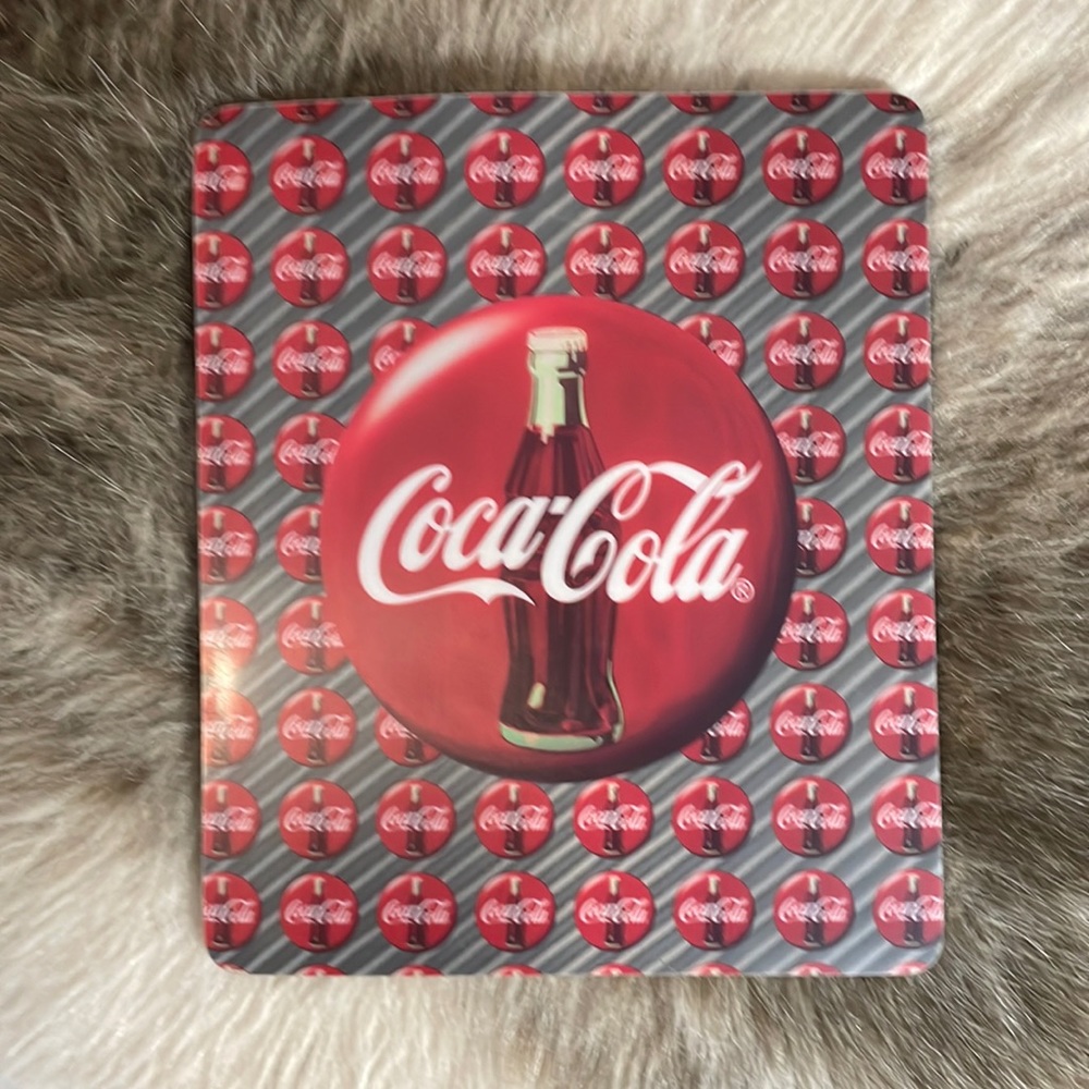 Vintage 1996 Coca Cola Logo Coke Bottle Mouse Pad